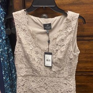 Adrianna Papell VNeck Lace Dress